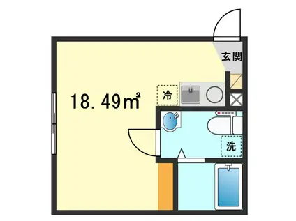 CLAUDIA SHIBAMATA(ワンルーム/3階)の間取り写真