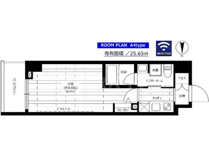 ステージグランデ元浅草(1K/2階)の間取り写真