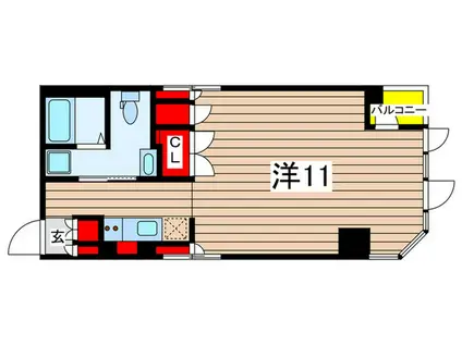 第2谷ビル(ワンルーム/2階)の間取り写真