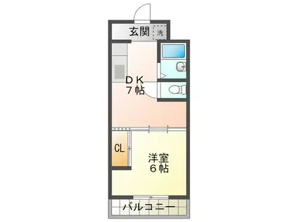 江戸宿阿部喜(1DK/4階)の間取り写真