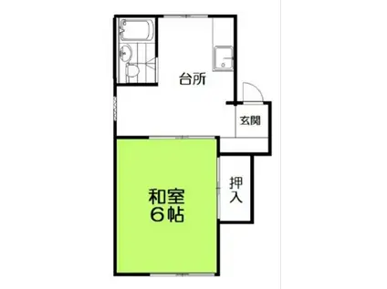 コパル由比ガ浜(1K/1階)の間取り写真