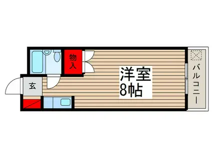 コーポラスミハラII(ワンルーム/2階)の間取り写真