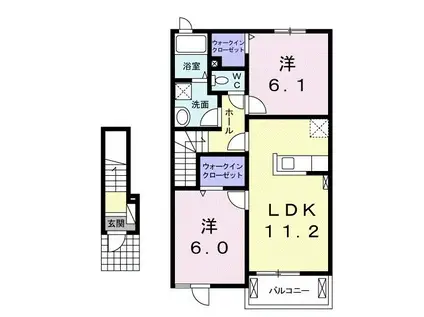 ブローテKSI(2LDK/2階)の間取り写真