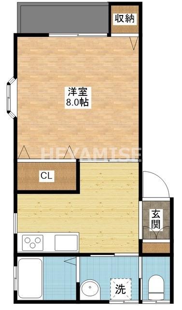 メゾンドール横田(1K/2階)の間取り写真