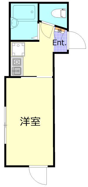 アリス南千住(1K/2階)の間取り写真