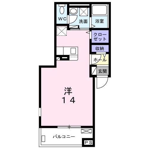 シャルマン・トレーズ(ワンルーム/2階)の間取り写真