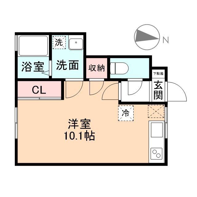 LUCASA(ワンルーム/1階)の間取り写真