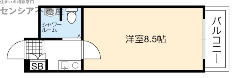 グランドピュア90(1K/2階)の間取り写真