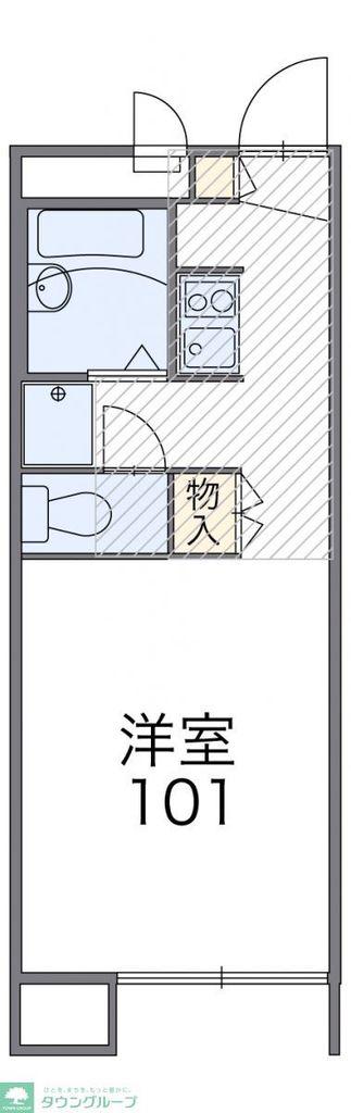 レオパレスサクセス・N(1K/2階)の間取り写真