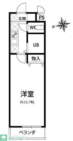 ミリアビタ実籾A(1K/2階)の間取り写真
