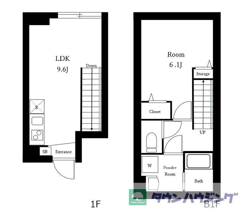 EVERCREST赤羽(1LDK/B1階)の間取り写真
