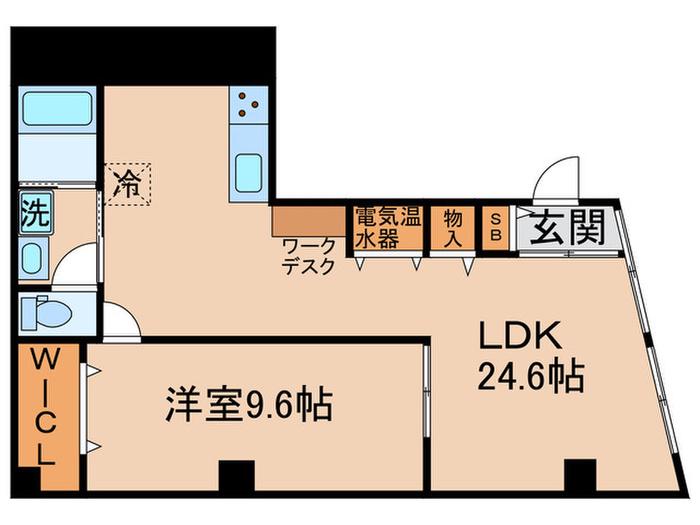 文具ハウスジャンボビル(1LDK/3階)の間取り写真