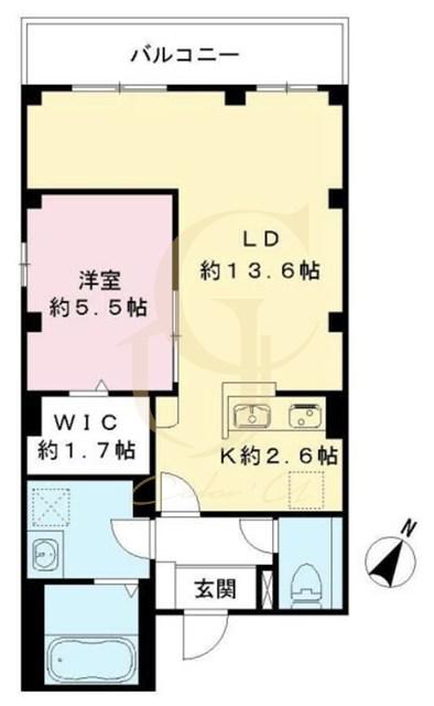 オンドワ ミュゾン M(1LDK/3階)の間取り写真