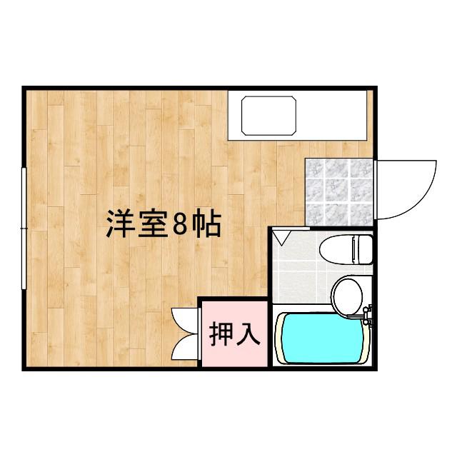 ハイツジュネス(ワンルーム/1階)の間取り写真