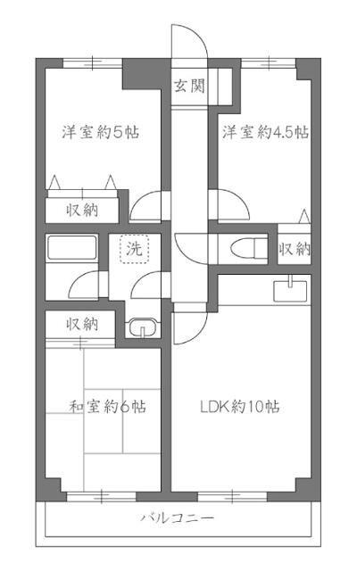 レピドール福田I(3LDK/6階)の間取り写真