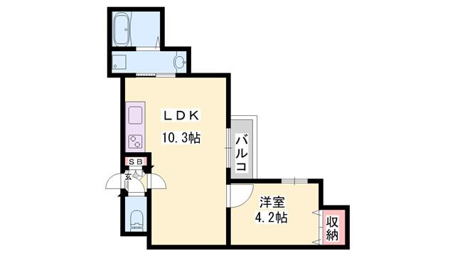 ARUO29(1LDK/3階)の間取り写真