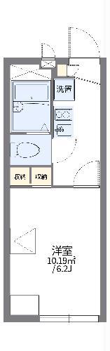 レオパレススターII(1K/1階)の間取り写真