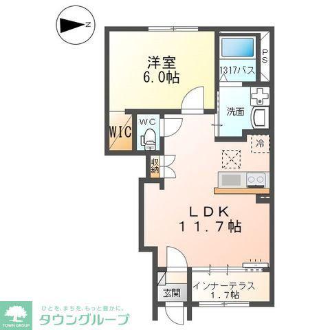 サンフォレスタ(1LDK/1階)の間取り写真