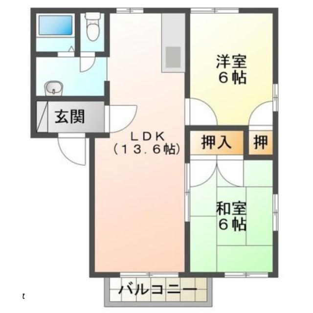 セフィラ小滝A(2LDK/1階)の間取り写真