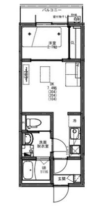 KEIAI RESIDENCE 五香II(1DK/1階)の間取り写真