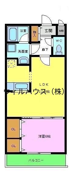 ルーチェⅢ番館(1LDK/1階)の間取り写真