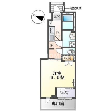 丹波篠山市中野II(1K/1階)の間取り写真