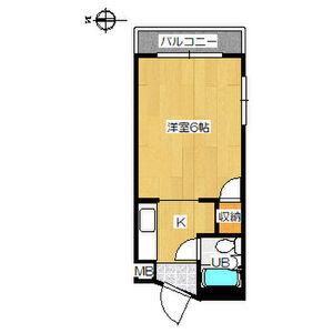 DO内代(1K/6階)の間取り写真