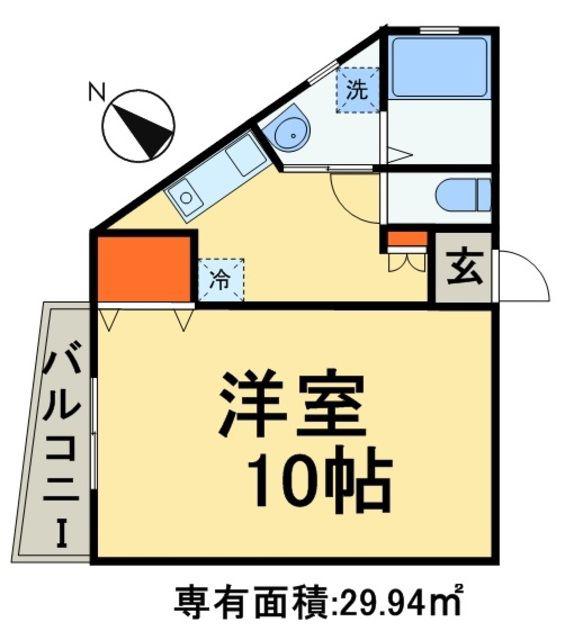 コルテージア(1K/2階)の間取り写真