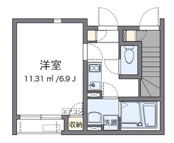 OTANI IV(1K/1階)の間取り写真