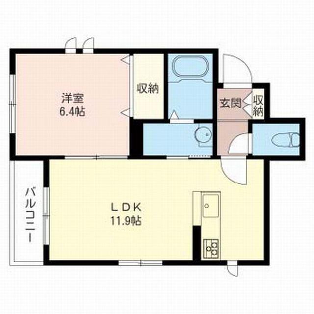サンスタレ(1LDK/1階)の間取り写真