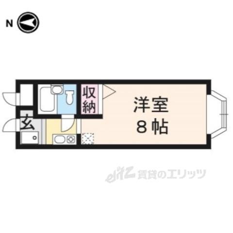 マノワール六波羅第(1K/1階)の間取り写真