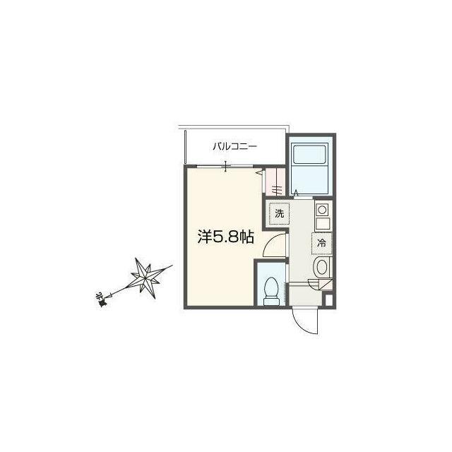 MELLAS鳩ヶ谷II(1K/3階)の間取り写真