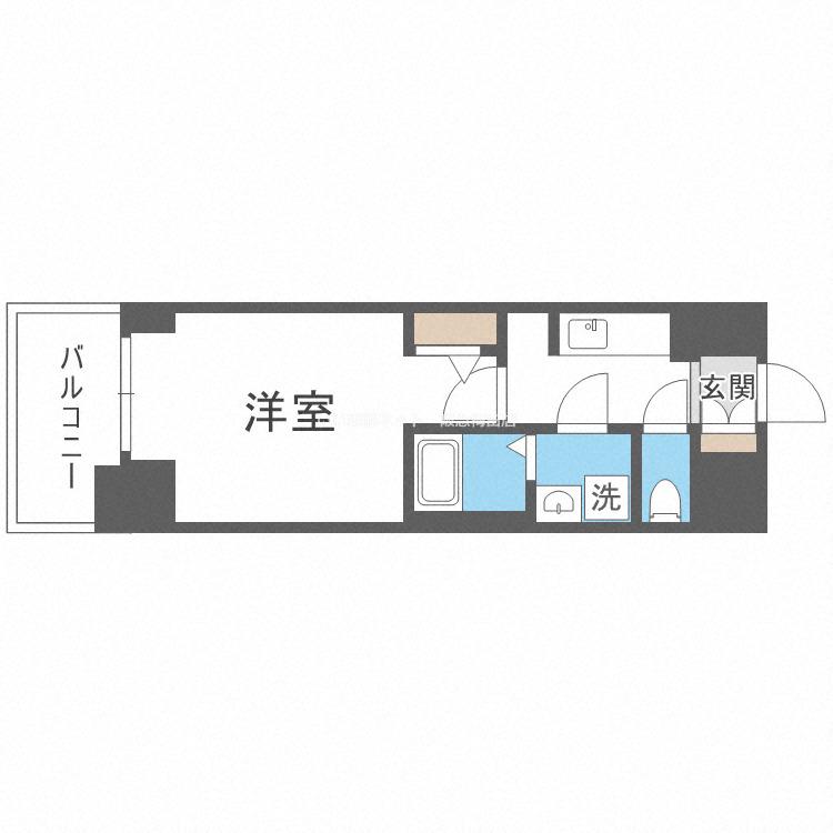 S-RESIDENCE江坂LIBLE(1K/3階)の間取り写真
