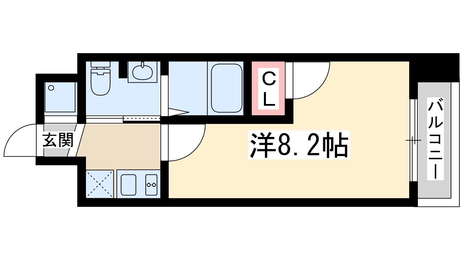 エスリード新大阪コンフォート2番館(1K/6階)の間取り写真