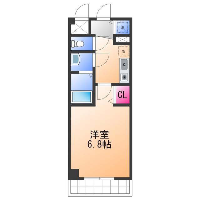 サンパティーりんくう(1K/2階)の間取り写真