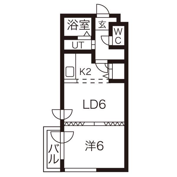 エクセレント本郷(1LDK/2階)の間取り写真