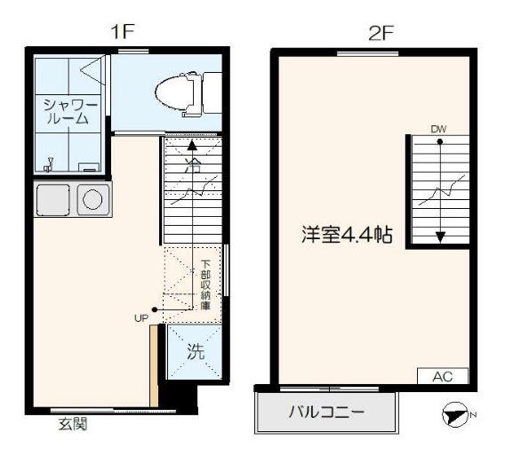 SERA.U NISHIKOYAMA(1K/1階)の間取り写真