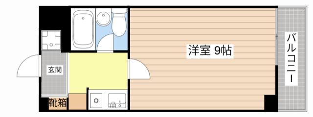 カーサソラッツオ1番館(1K/5階)の間取り写真