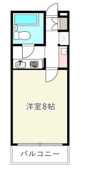 フローライト八王子堀之内(1K/3階)の間取り写真