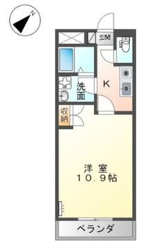 コンフォール(1K/2階)の間取り写真