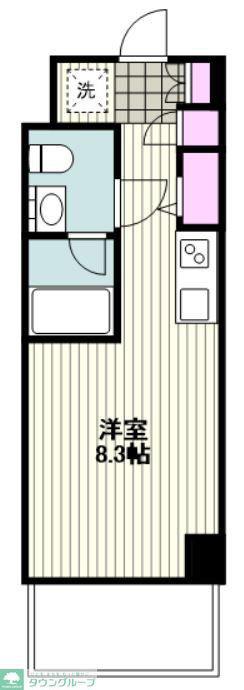 クラリッサ大倉山(ワンルーム/3階)の間取り写真
