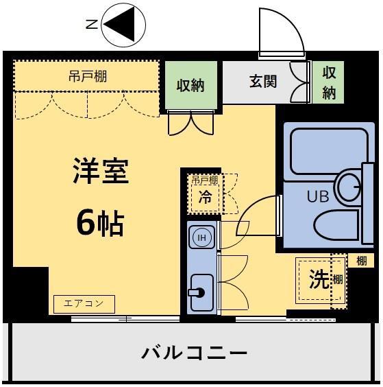 東京ロイヤルコート(1K/11階)の間取り写真