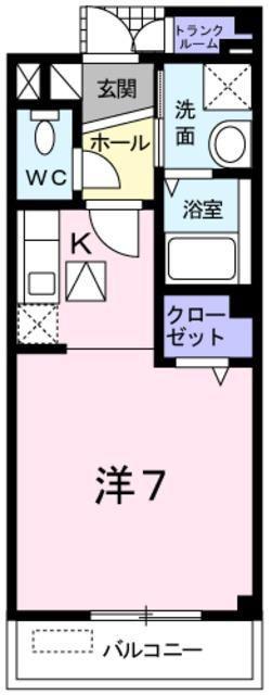 フロンティア(1K/3階)の間取り写真