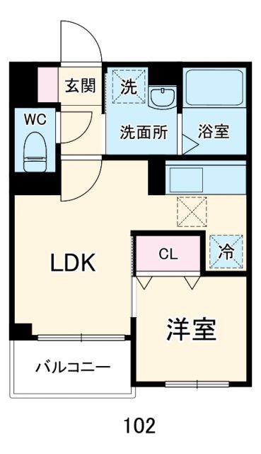 TRES美麗(1LDK/1階)の間取り写真