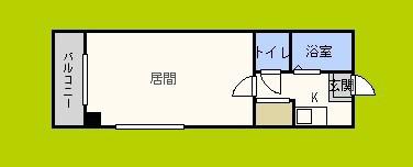 フローラル横堤(1K/4階)の間取り写真