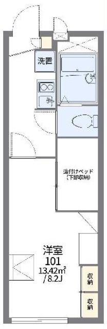 レオパレスMACHIDA(1K/1階)の間取り写真