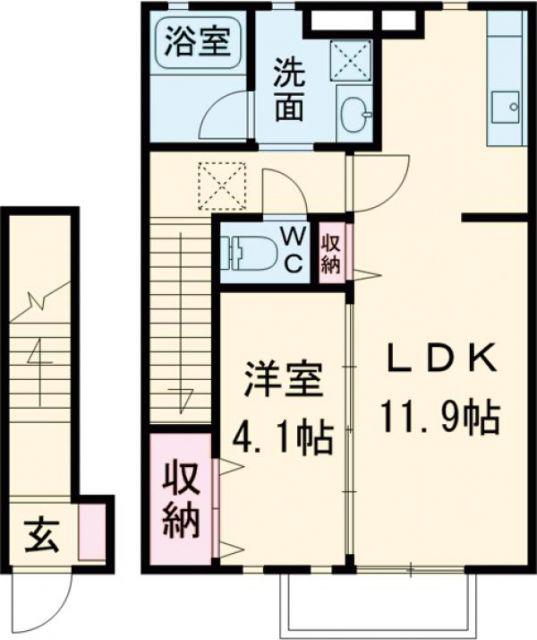 プルミエ(1LDK/2階)の間取り写真