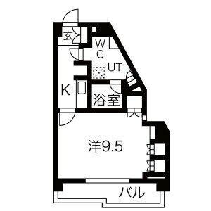 日神デュオステージ小竹向原(1K/1階)の間取り写真