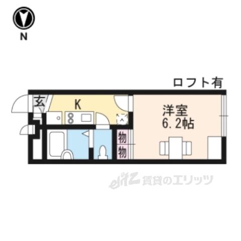 レオパレスフイアスケッタ(1K/2階)の間取り写真