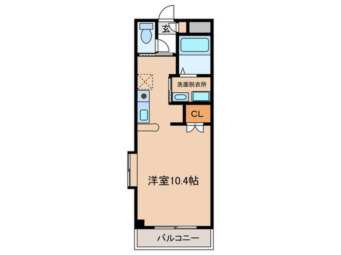 セントレアコートII(ワンルーム/3階)の間取り写真